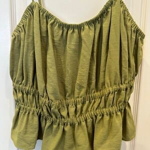 Juniors Olive Green Adjustable Cami Strapes  Size XL